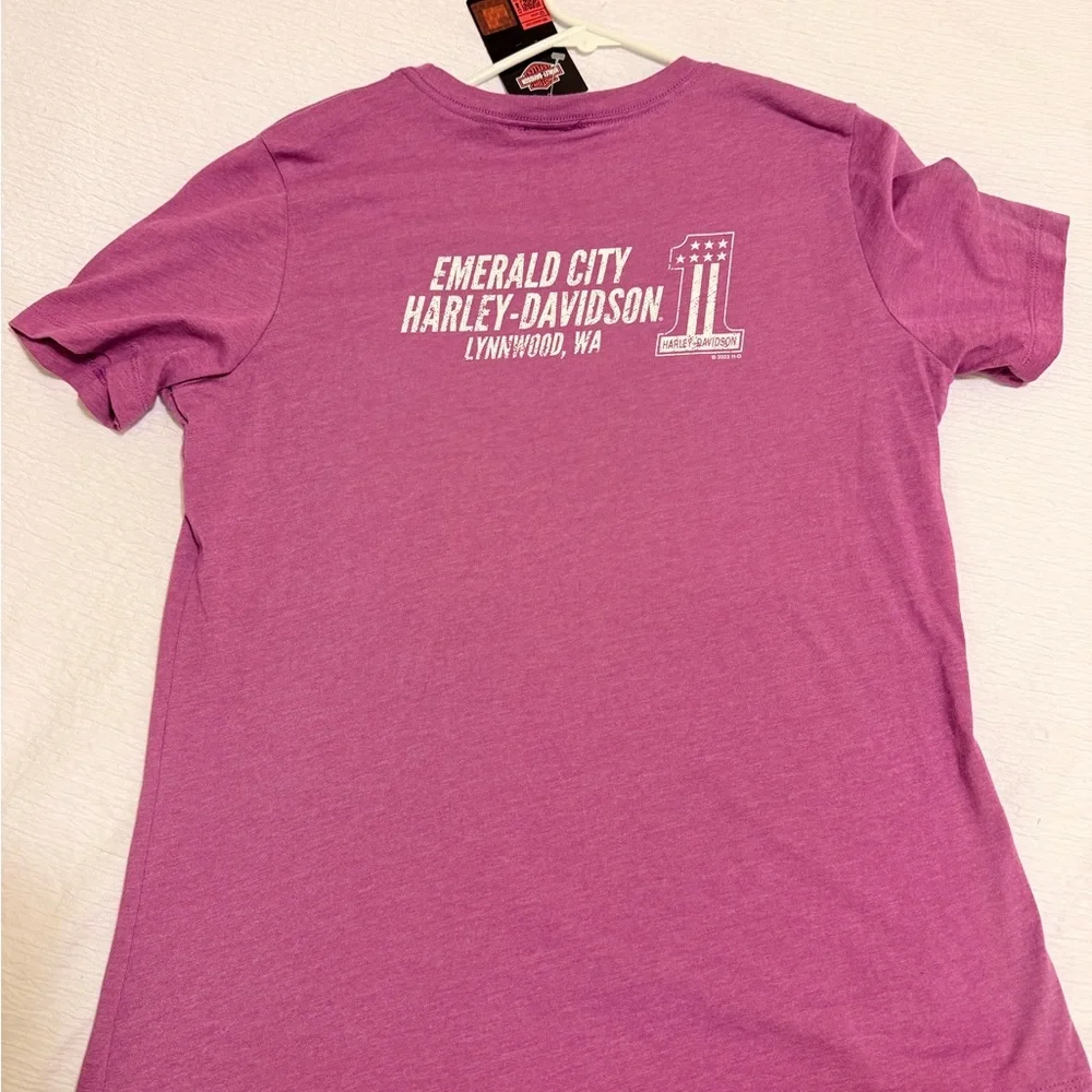 NWT - Women's Harley-Davidson Magenta Tee with Teal accents - Picture 4 of 4